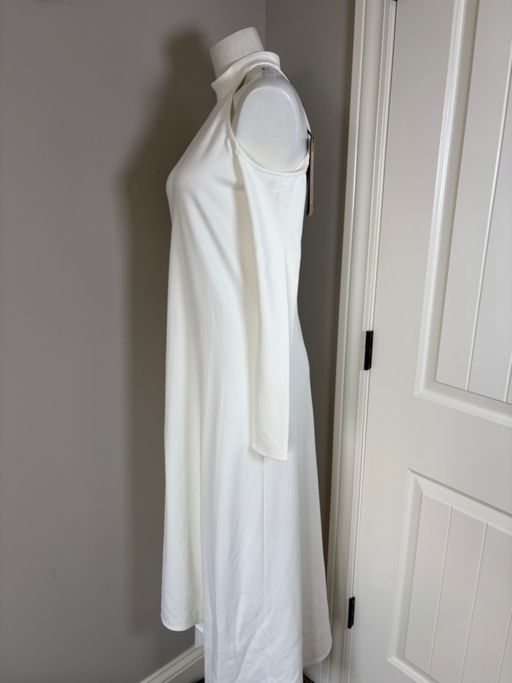 Marcella Kalene Dress Off White Long Sleeve Maxi Mock Neck Sz S NEW - Picture 5 of 12